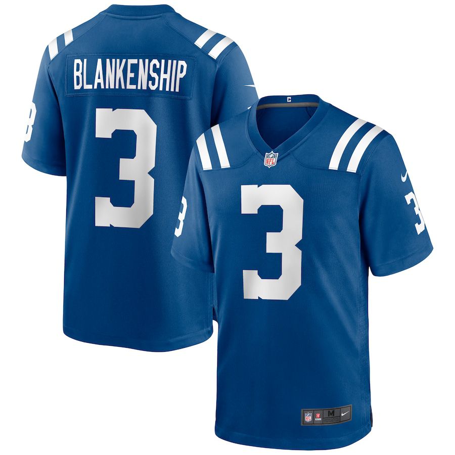 Men Indianapolis Colts #3 Rodrigo Blankenship Nike Royal Game NFL Jersey